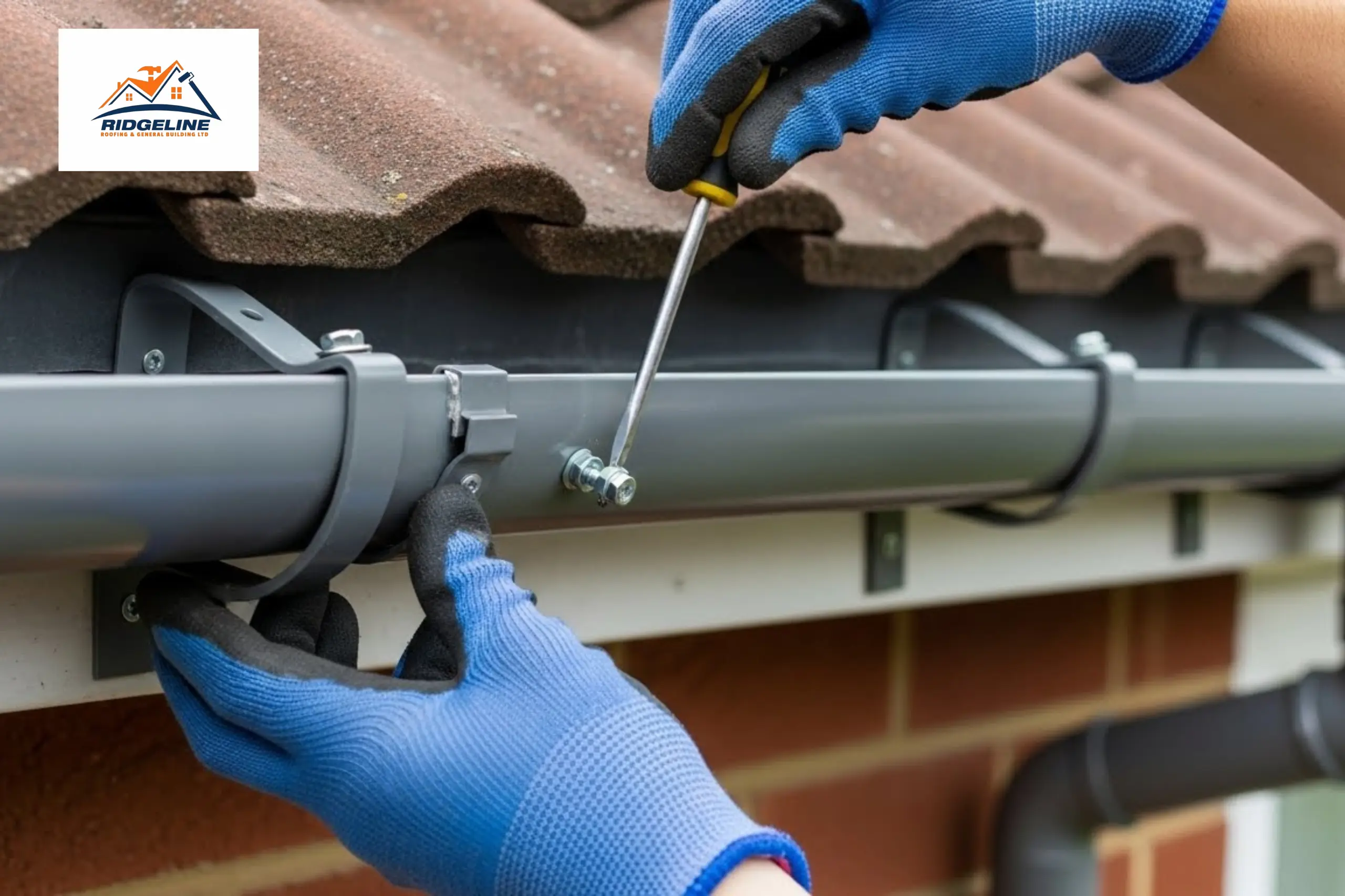 Check Alignment and Secure the gutter for leakage