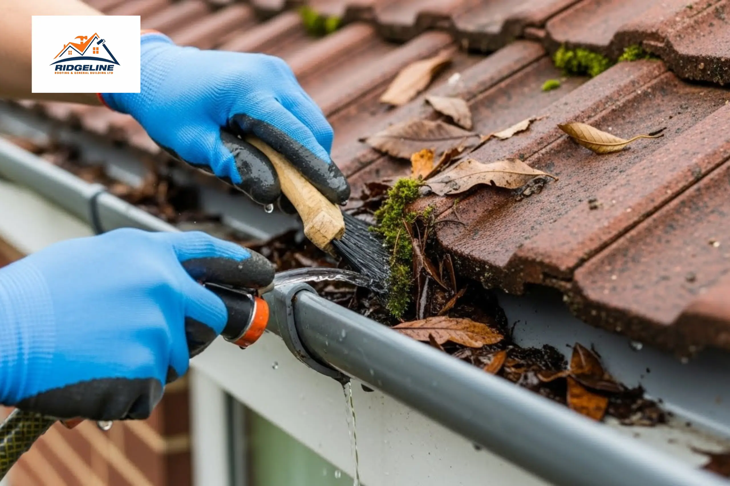 Clean the Gutter to fix leaking gutter joint 