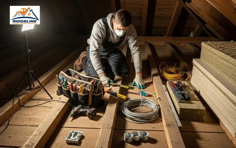 Prepare Your Work Area for roof felt repair from inside
